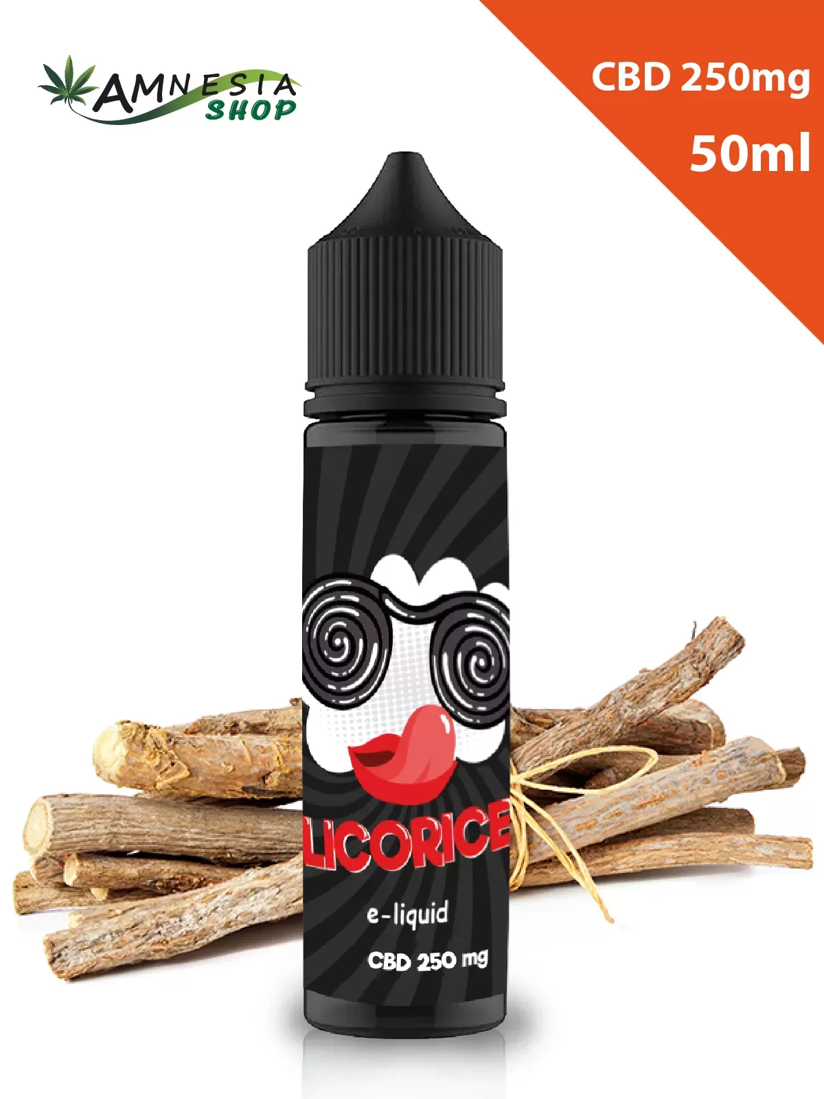 Licorice e-liquides au CBD - en ligne sur amnesiashop.fr